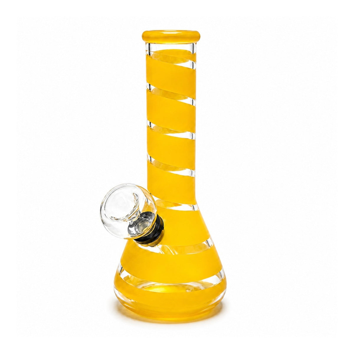 6-Inch Spiral Stripe Mini Beaker Bong - Assorted Colours