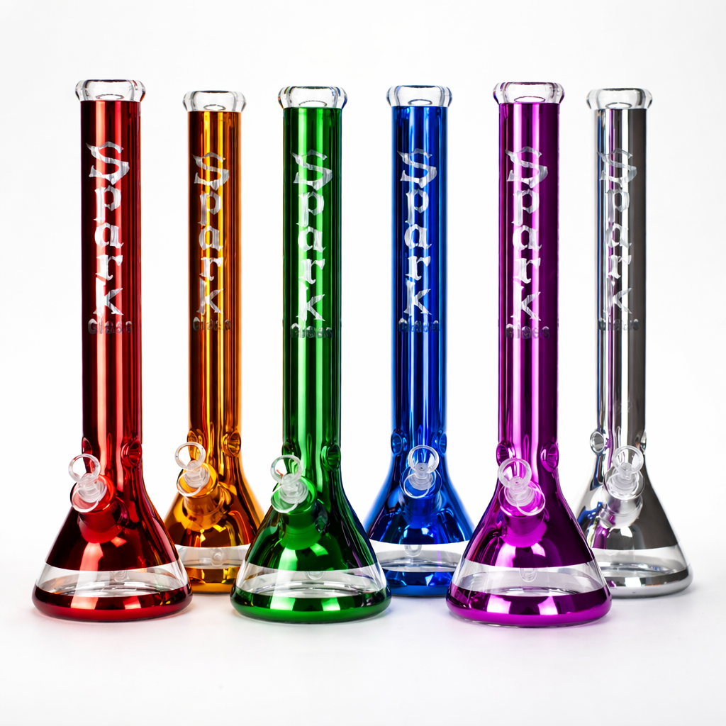 SPARK 18" Thick Glass Beaker Bong with Ice Catcher