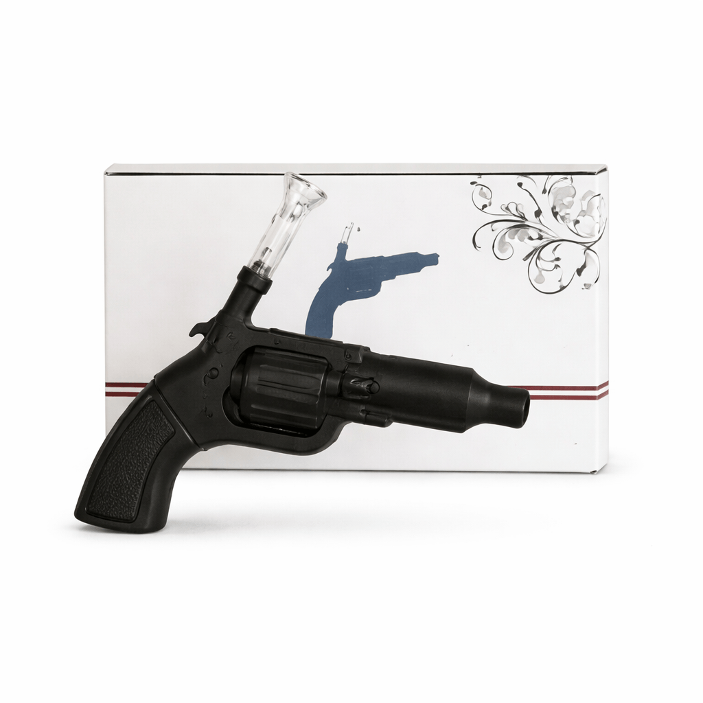 Maq Distributors Glass Bong Borosci | 10" Pistol Glass Bong Borosci | 10" Pistol Glass Bong