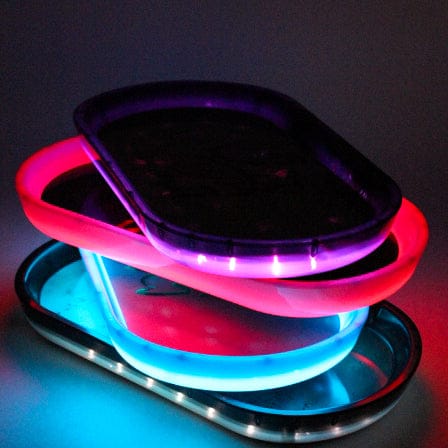 BANKA Rolling Tray Rechargeble LED Rolling Tray Assorted designs Rechargeble LED Rolling Tray Assorted designs