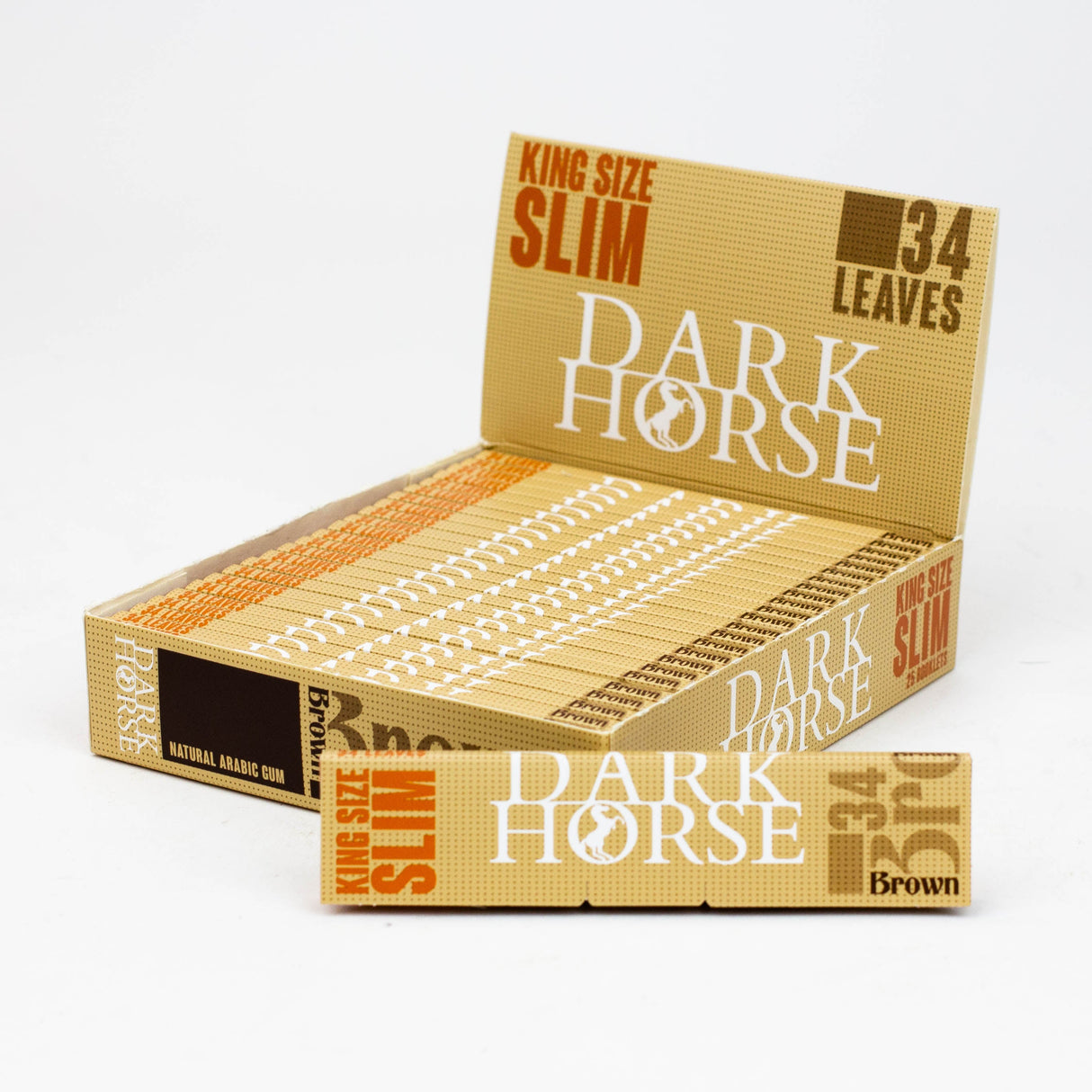 Rolling Paper DARK HORSE King size slim BROWN - 25 packs