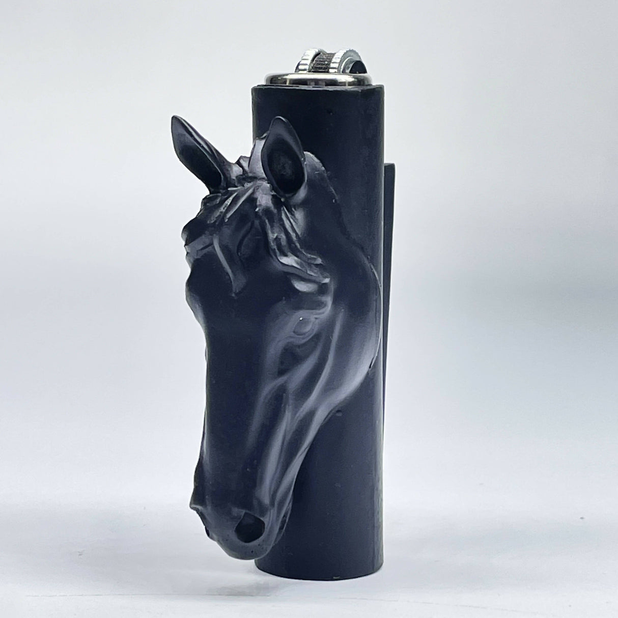 MAD LIGHTER SHOP Lighter Case Black Horse 3D Lighter Case for Mini ClipperLighter Black Horse 3D Lighter Case for Mini ClipperLighter