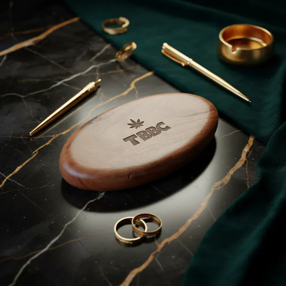 THEBOOMBOXCLUB Canada Rolling Tray TBBC | Natural Hardwood oval Rolling Tray TBBC | Natural Hardwood oval Rolling Tray