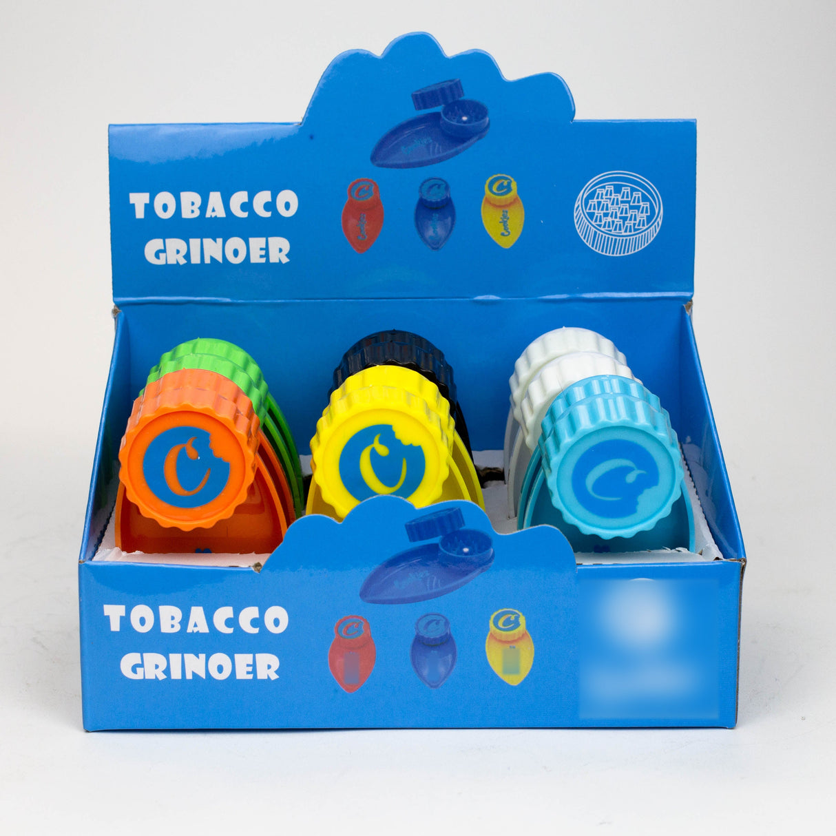 Plastic Grinder with mini leaf shape tray Box of 12