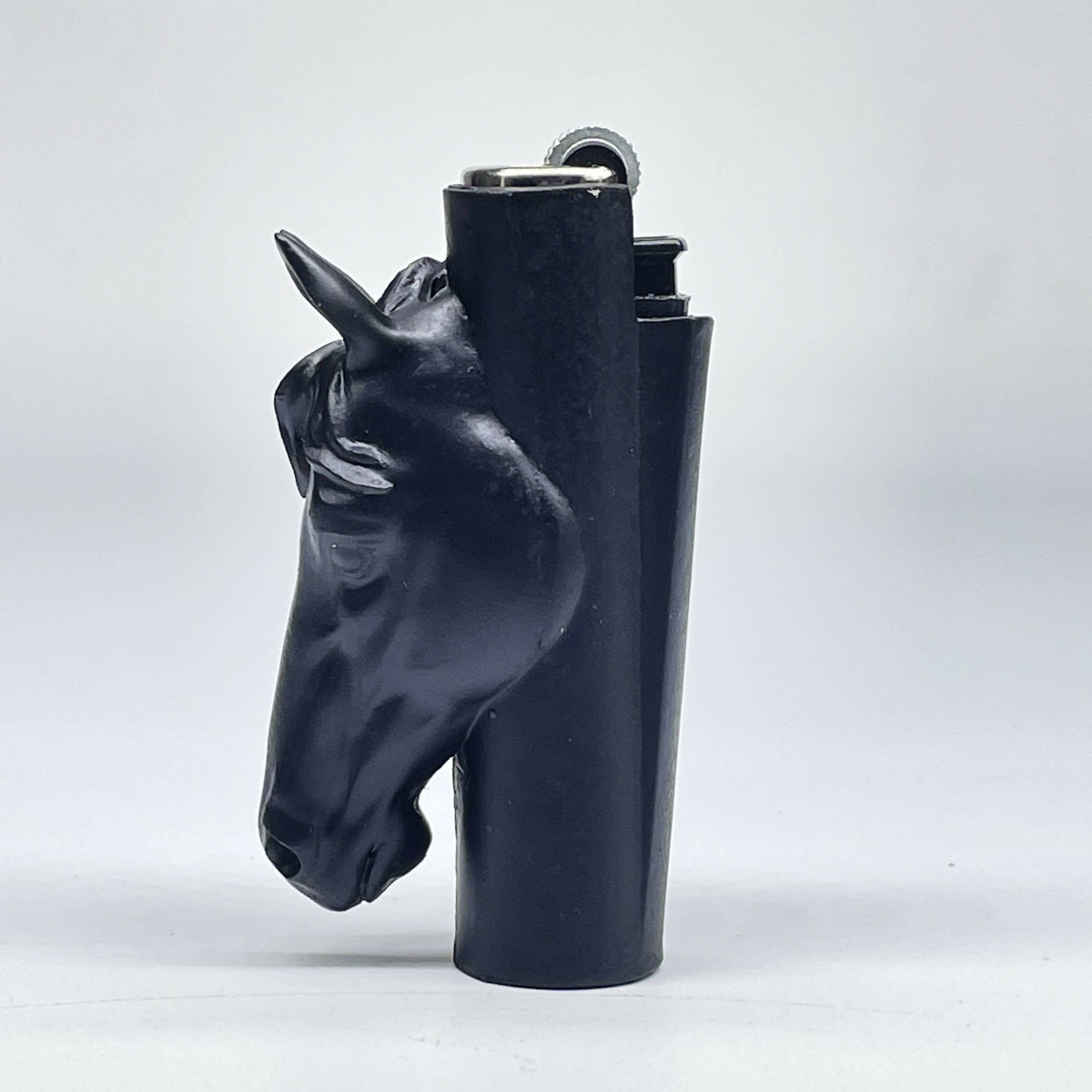 MAD LIGHTER SHOP Lighter Case Black Horse 3D Lighter Case for Mini ClipperLighter Black Horse 3D Lighter Case for Mini ClipperLighter