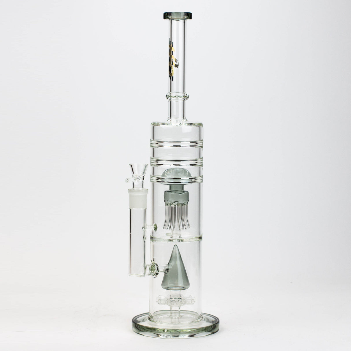Pipe à eau en verre H2O 17" avec double diffuseur