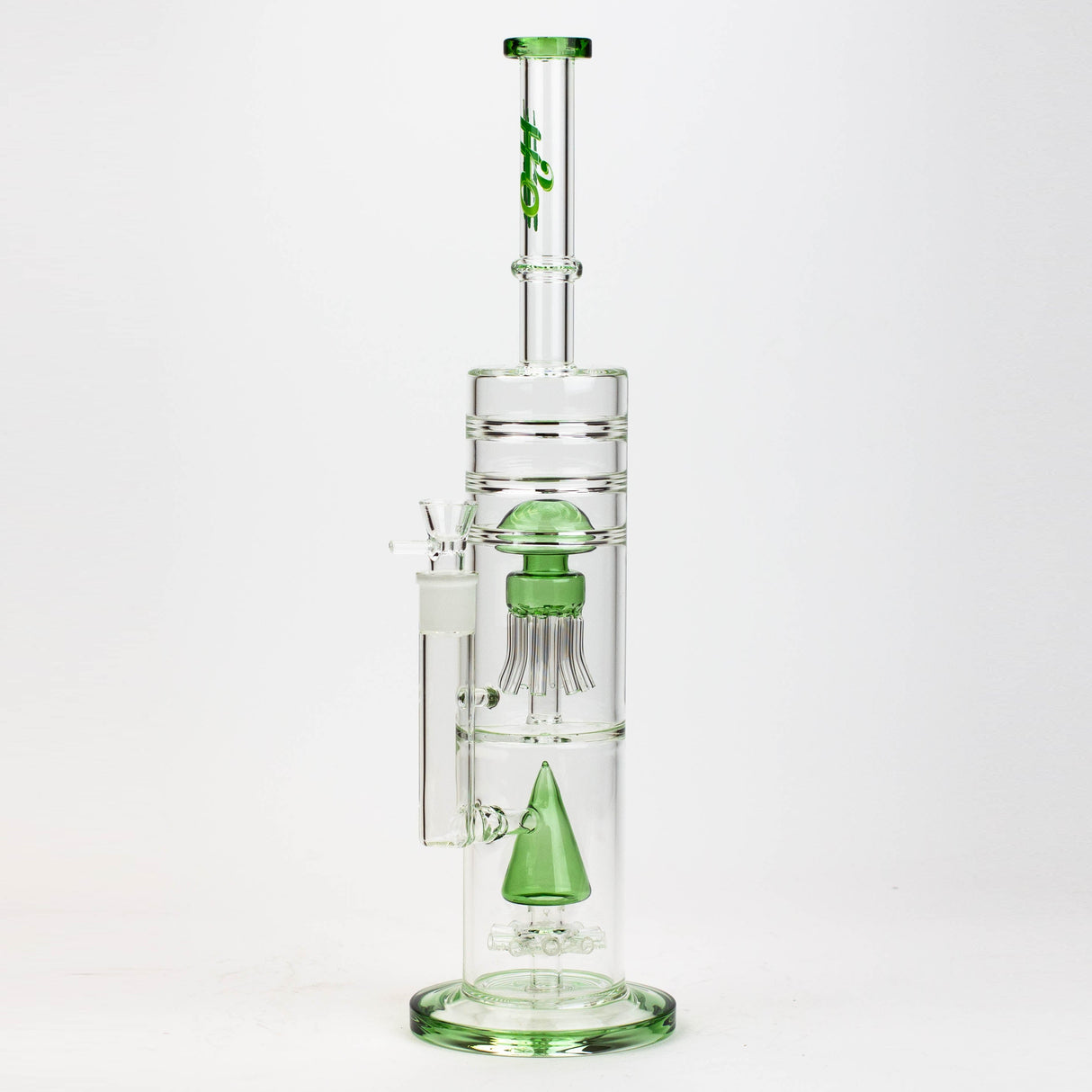 Pipe à eau en verre H2O 17" avec double diffuseur