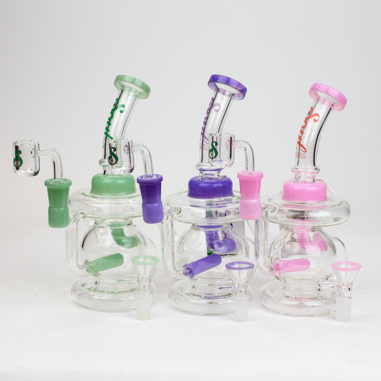 SOUL Glass 8" Recycler Bong – 2-in-1 Dab Rig