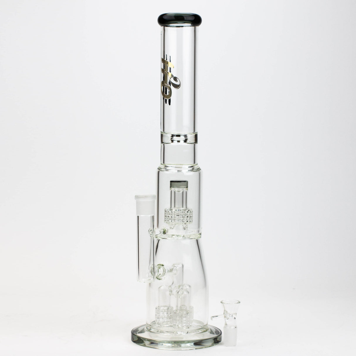 H2O 17.5" Stemless Triple Diffuser Bong
