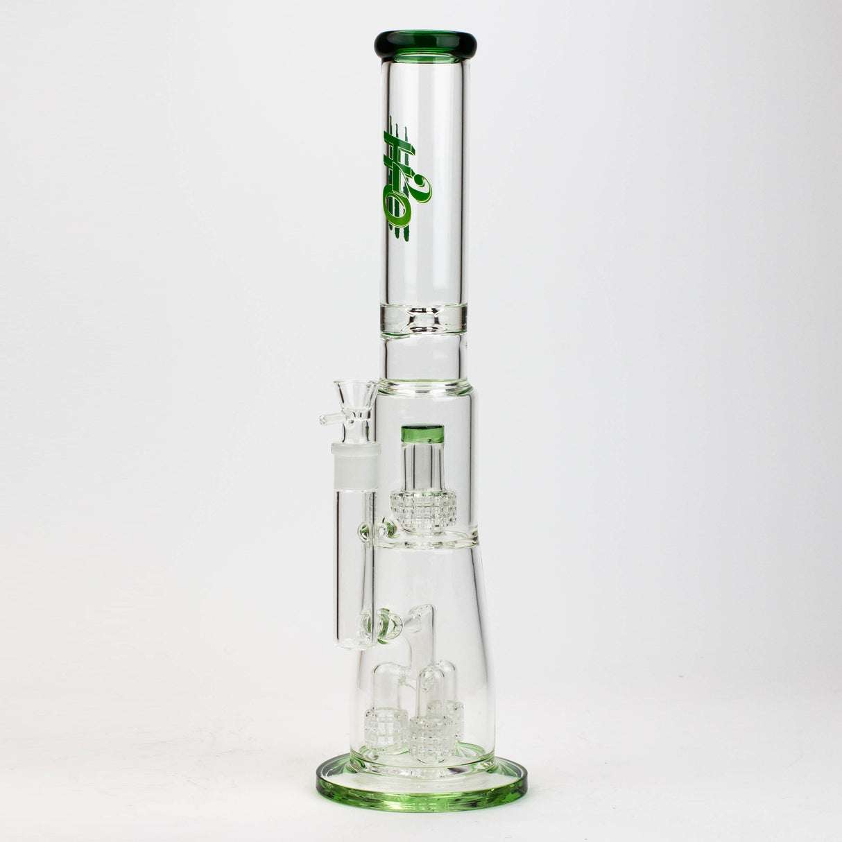 H2O 17.5" Stemless Triple Diffuser Bong