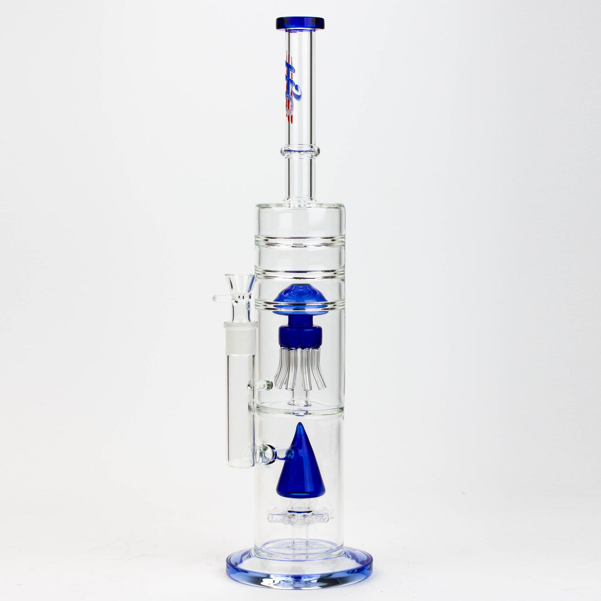Pipe à eau en verre H2O 17" avec double diffuseur