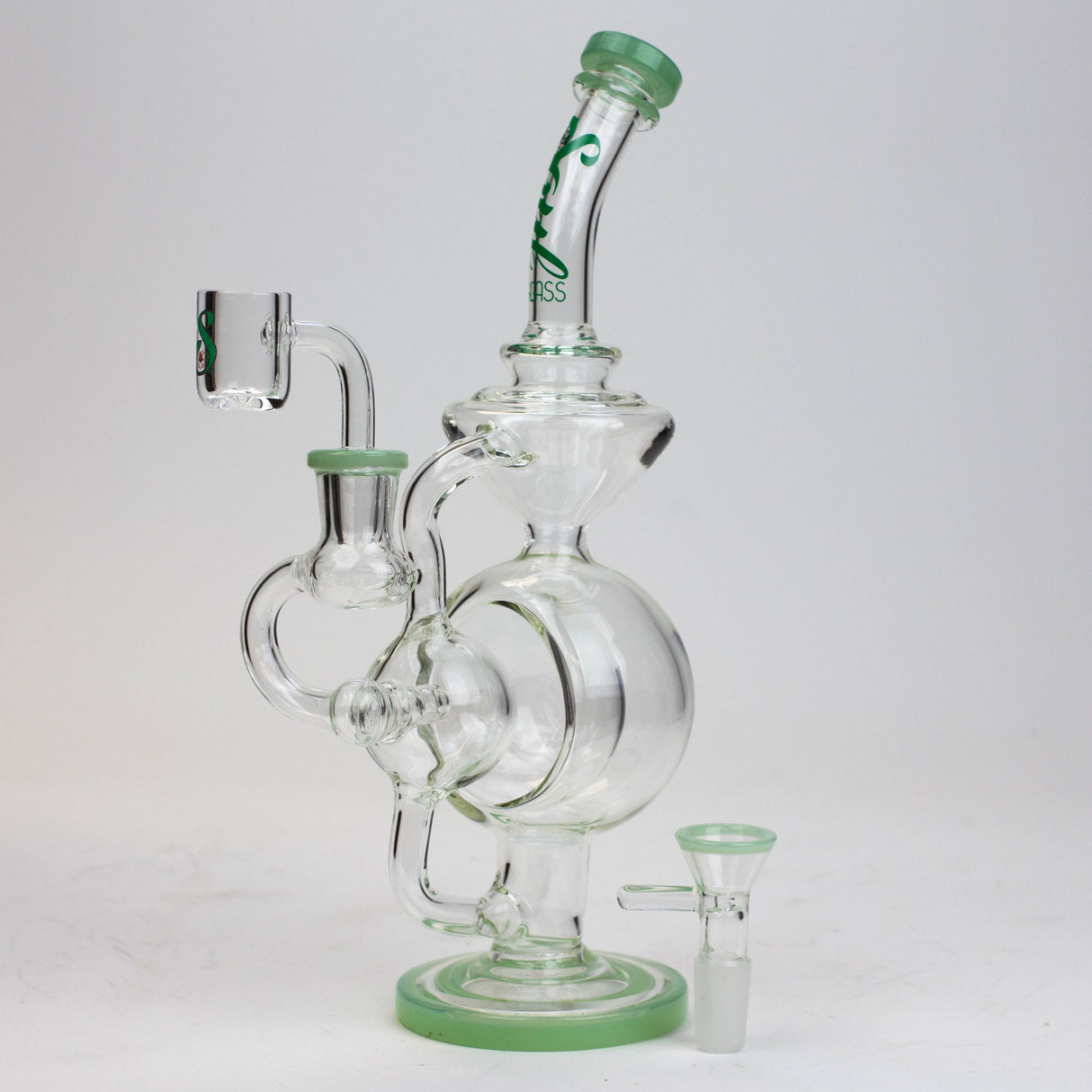 SOUL Glass 9" Recycler Bong & Dab Rig