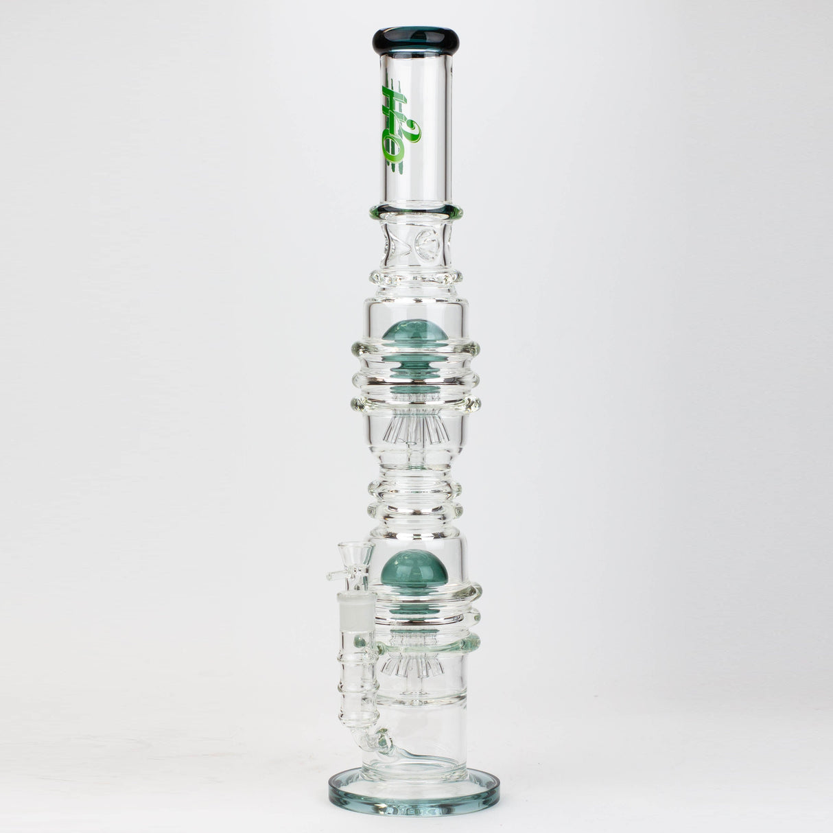 21" H2O Dual Percolator Glass Bong