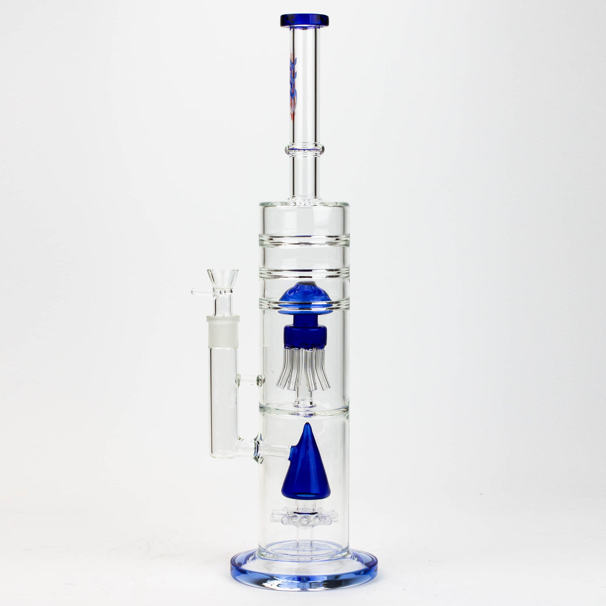 Pipe à eau en verre H2O 17" avec double diffuseur