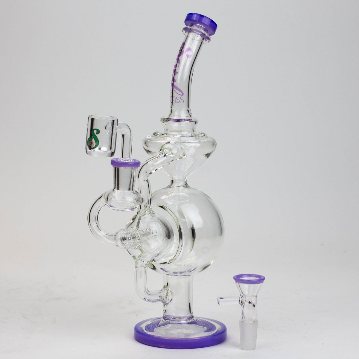 Canadian Distributor Glass Bong SOUL Glass 9" Recycler Bong & Dab Rig 9" Recycler Bong & Dab Rig | SOUL Glass Canada