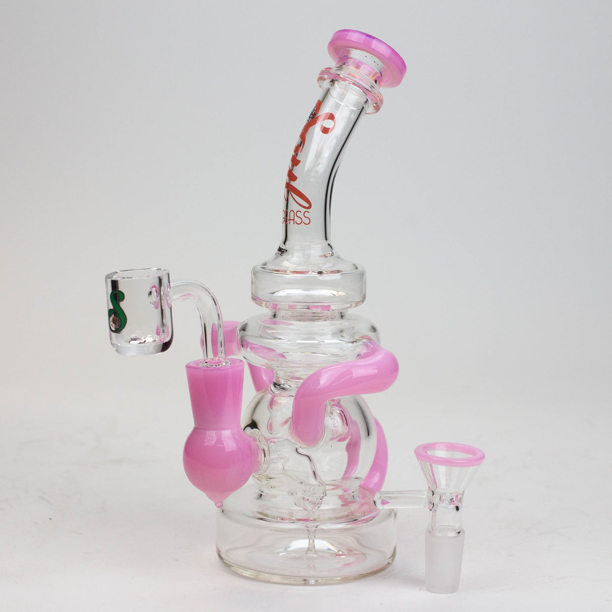 SOUL Glass 8" Recycler Bong – 2-in-1 Dab Rig & Flower Bong