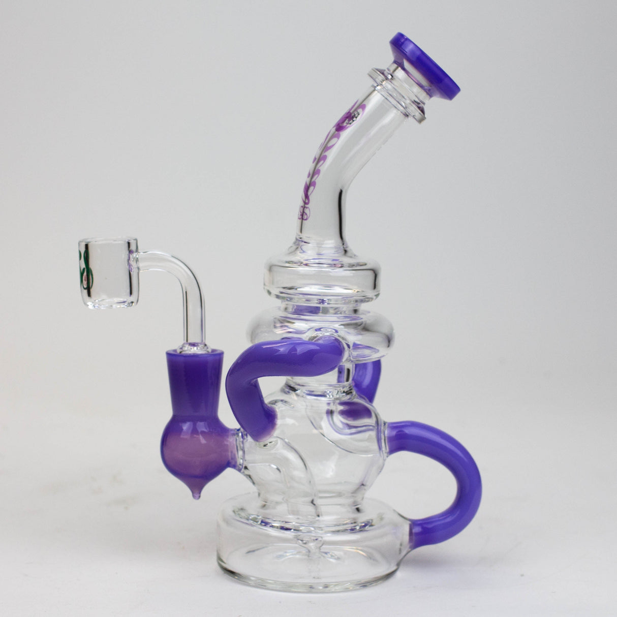 SOUL Glass 8" Recycler Bong – 2-in-1 Dab Rig & Flower Bong