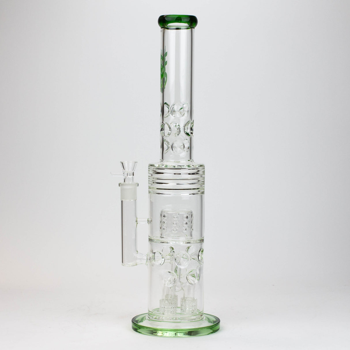 H2O 18" Triple Mini Showerhead Glass Bong
