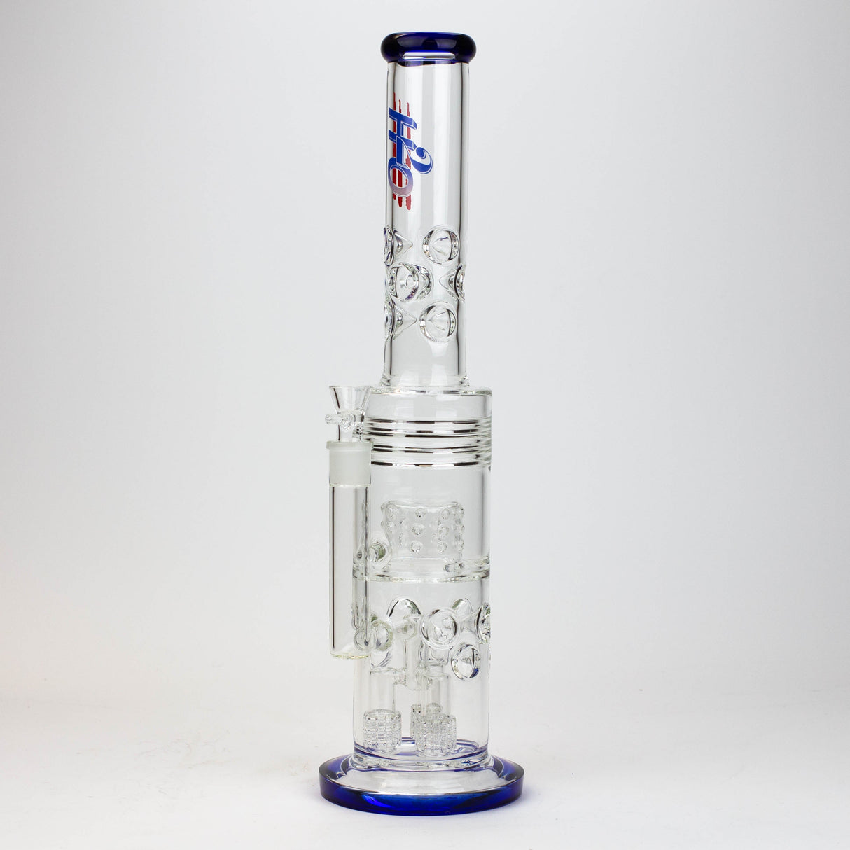 H2O 18" Triple Mini Showerhead Glass Bong