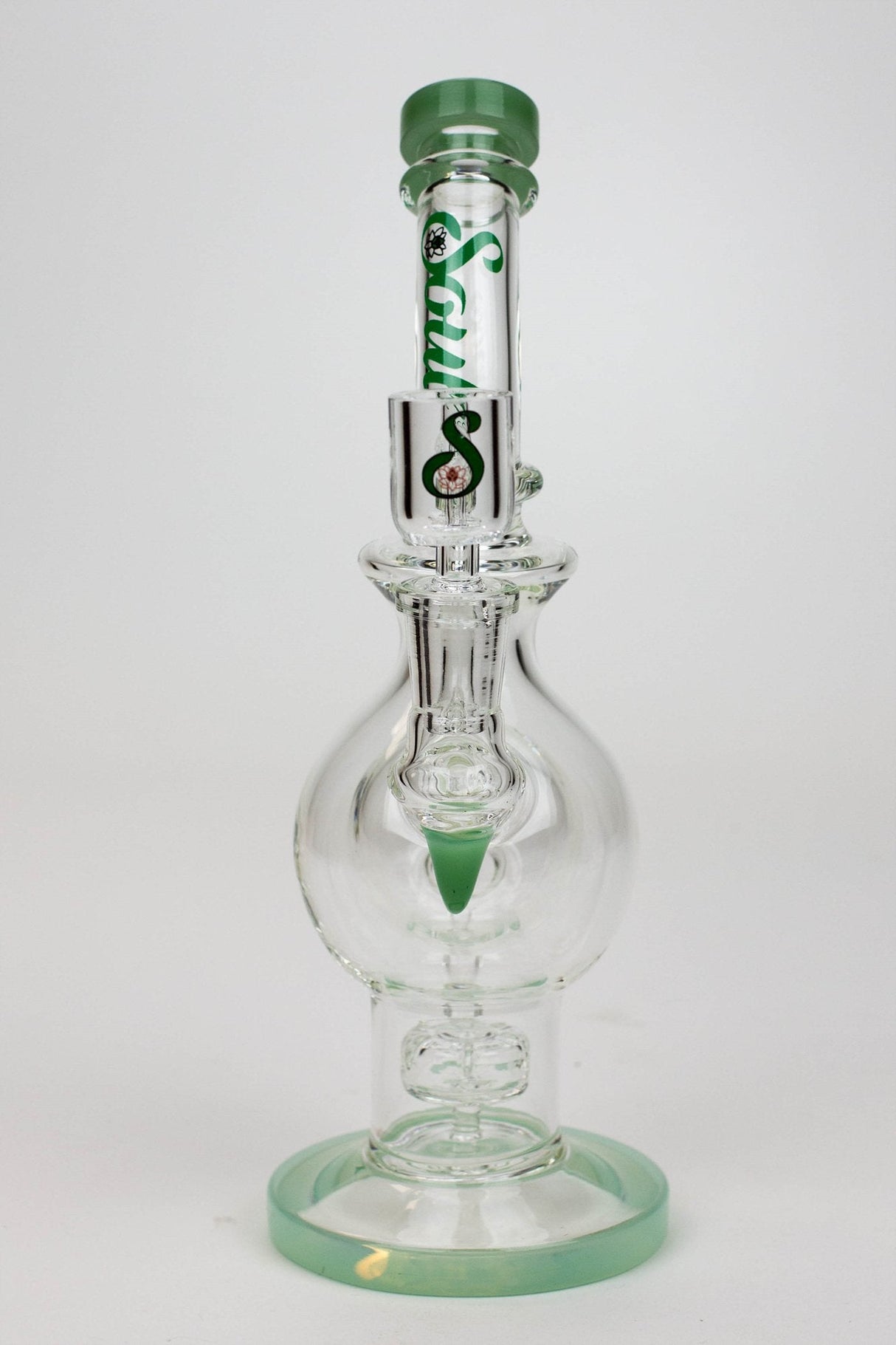 SOUL Glass 9.5" Double Sphere Recycler Bong – 2-in-1 Dab Rig
