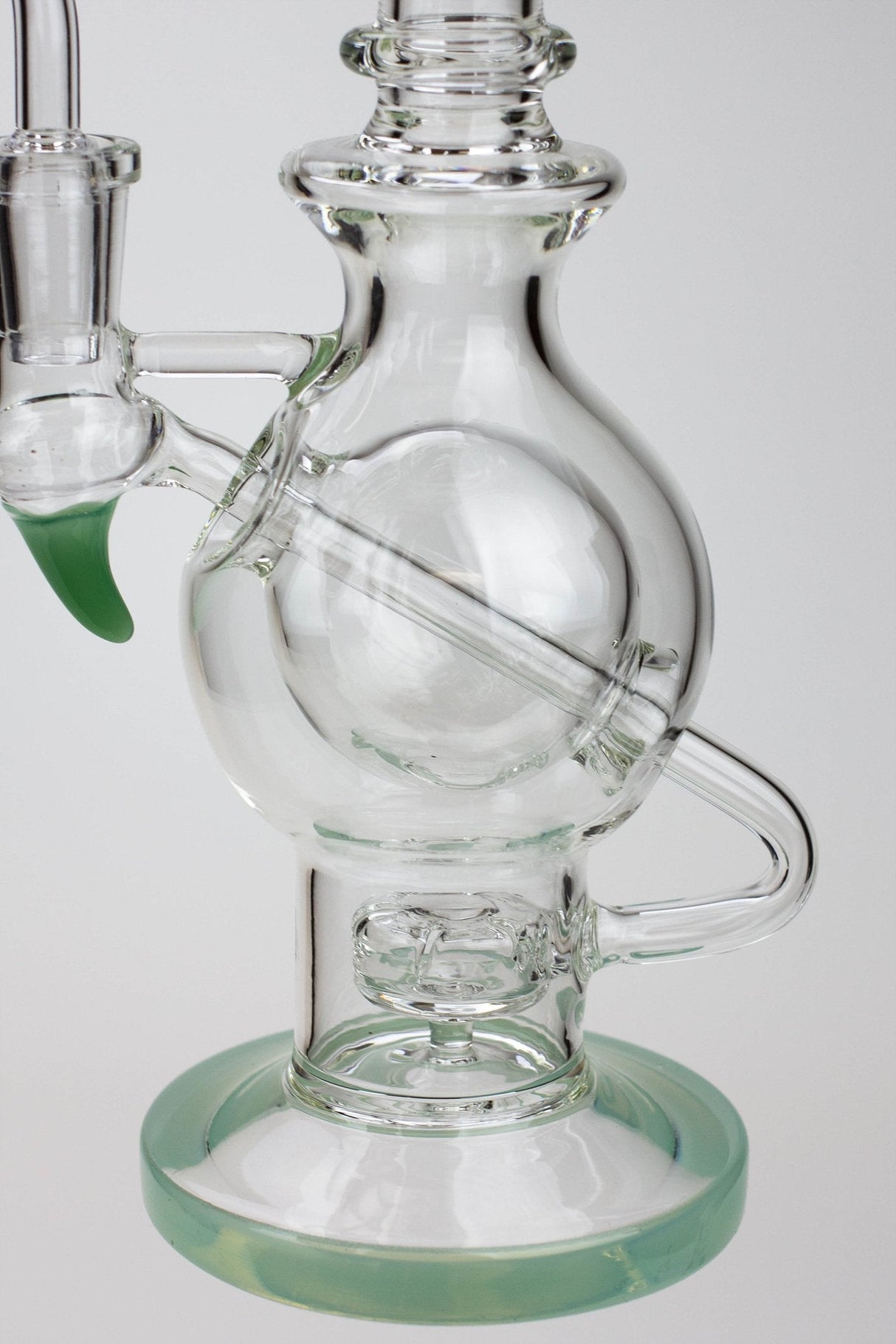 SOUL Glass 9.5" Double Sphere Recycler Bong – 2-in-1 Dab Rig