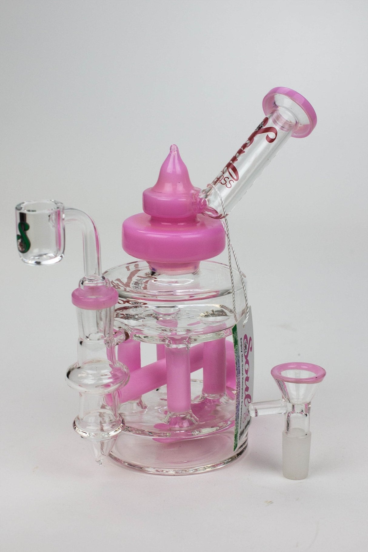 SOUL Glass 7" Double Deck Recycler Bong – 2-in-1 Dab Rig & Flower Bong