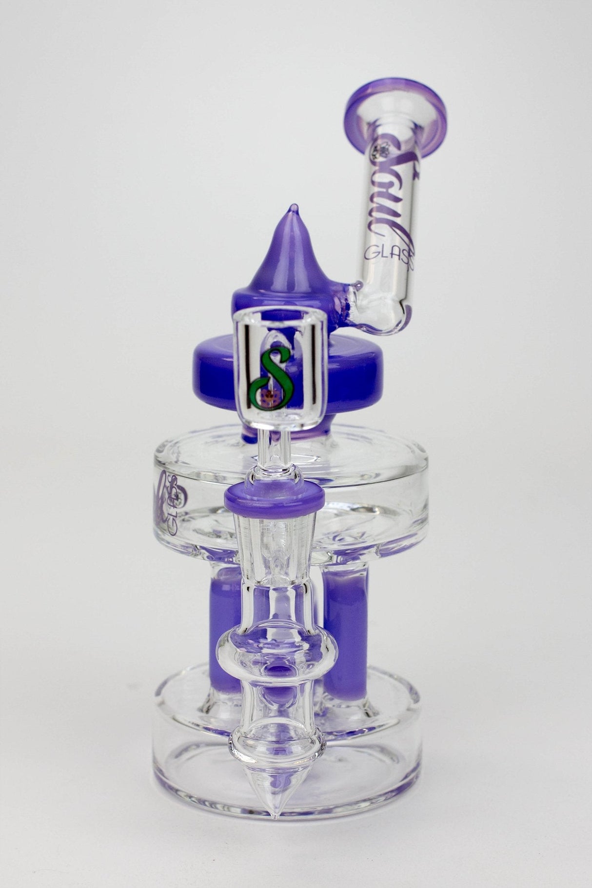 SOUL Glass 7" Double Deck Recycler Bong – 2-in-1 Dab Rig & Flower Bong