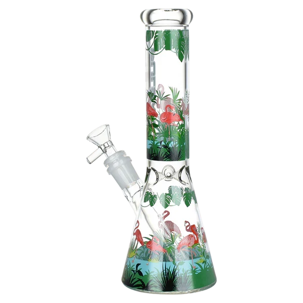 Pulsar® 10" Flamingo Beaker Bong with Ice Catcher