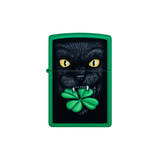 Zippo 46721 Feline Lucky Cat Clover Design