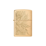 Zippo 46826 Gold Cannabis Lush Leaves Engrave Design