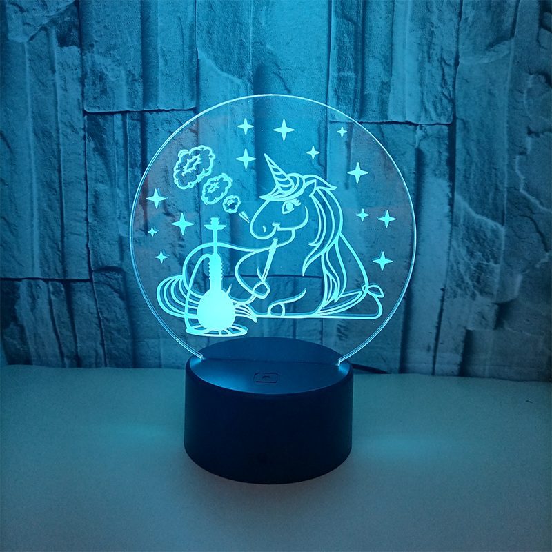 LED 3D Illusion Table Lamp with Remote