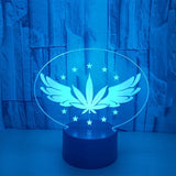 LED 3D Illusion Table Lamp with Remote