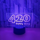 LED 3D Illusion Table Lamp with Remote