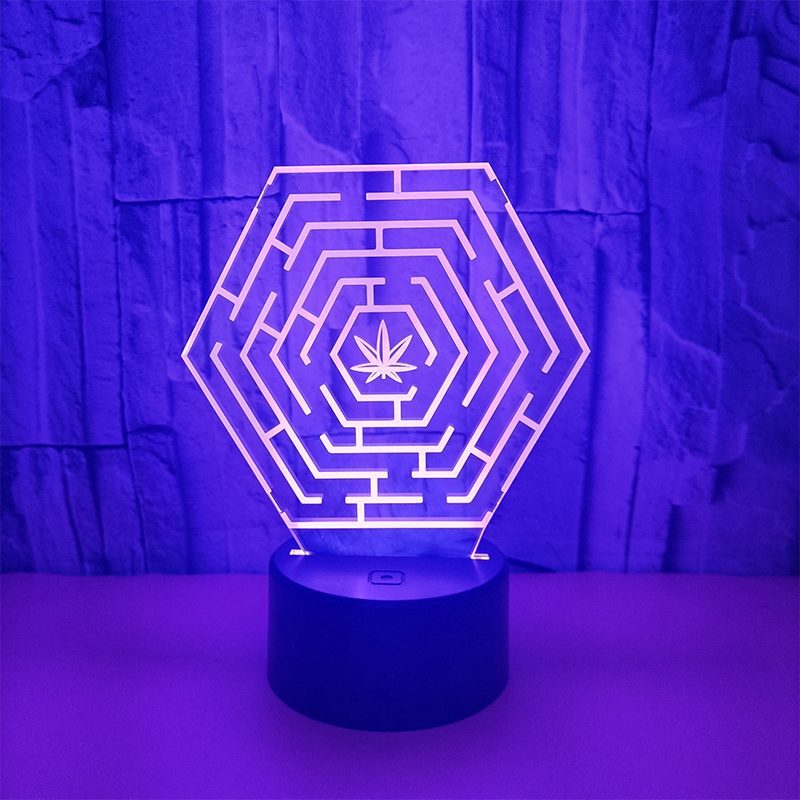LED 3D Illusion Table Lamp with Remote
