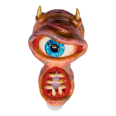 Maple Craft Inc Glass Pipe One Eyed Monster with Horns 5-Inch Glass Hand Pipe One Eyed Monster Glass Hand Pipe
