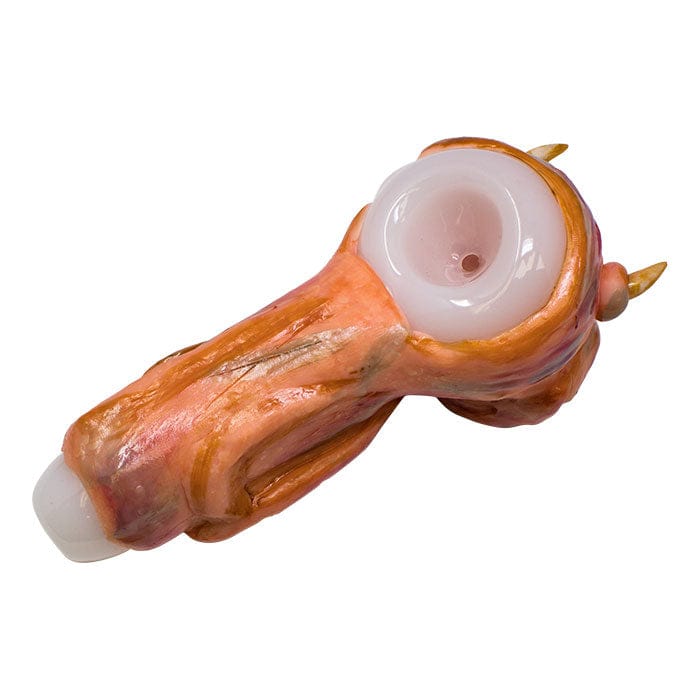 Maple Craft Inc Glass Pipe One Eyed Monster with Horns 5-Inch Glass Hand Pipe One Eyed Monster Glass Hand Pipe