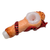 Maple Craft Inc Glass Pipe Green Eyed Serpent 5-Inch Glass Hand Pipe Green Eyed Serpent Glass Hand Pipe