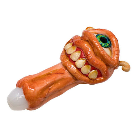 Maple Craft Inc Glass Pipe Green Eyed Creepy Smile Borosilicate Hand Pipe Green Eyed Fictional Glass Hand Pipe