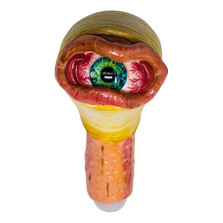 Maple Craft Inc Glass Pipe Orange Angry Eye Borosilicate Hand Pipe Orange Fictional Glass Hand Pipe
