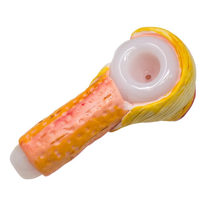 Maple Craft Inc Glass Pipe Orange Angry Eye Borosilicate Hand Pipe Orange Fictional Glass Hand Pipe