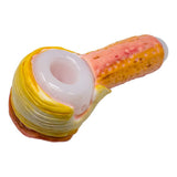 Maple Craft Inc Glass Pipe Orange Angry Eye Borosilicate Hand Pipe Orange Fictional Glass Hand Pipe