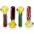 Super Supplys Inc Glass Pipe 4.5" Striped Fumed Glass Hand Pipe 4.5" Striped Fumed Glass Hand Pipe