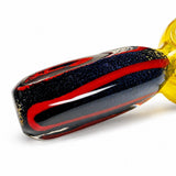 Super Supplys Inc Glass Pipe 4.5" Striped Fumed Glass Hand Pipe 4.5" Striped Fumed Glass Hand Pipe