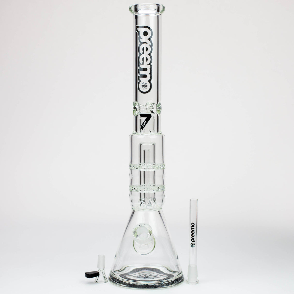 preemo Glass Bong preemo - 19 inch Dome Over Double Disc Perc [P016] preemo - 19 inch Dome Over Double Disc Perc [P016]