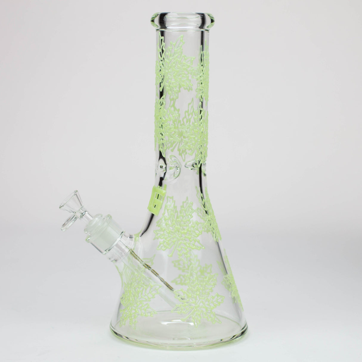 High-End Brands Glass Glass Bong NG-13 inch 7mm Glow-In-The-Dark Leaves [ST011] NG-13 inch 7mm Glow-In-The-Dark Leaves [ST011]