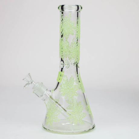 High-End Brands Glass Glass Bong NG-13 inch 7mm Glow-In-The-Dark Leaves [ST011] NG-13 inch 7mm Glow-In-The-Dark Leaves [ST011]
