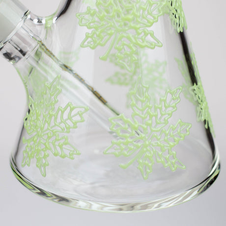High-End Brands Glass Glass Bong NG-13 inch 7mm Glow-In-The-Dark Leaves [ST011] NG-13 inch 7mm Glow-In-The-Dark Leaves [ST011]