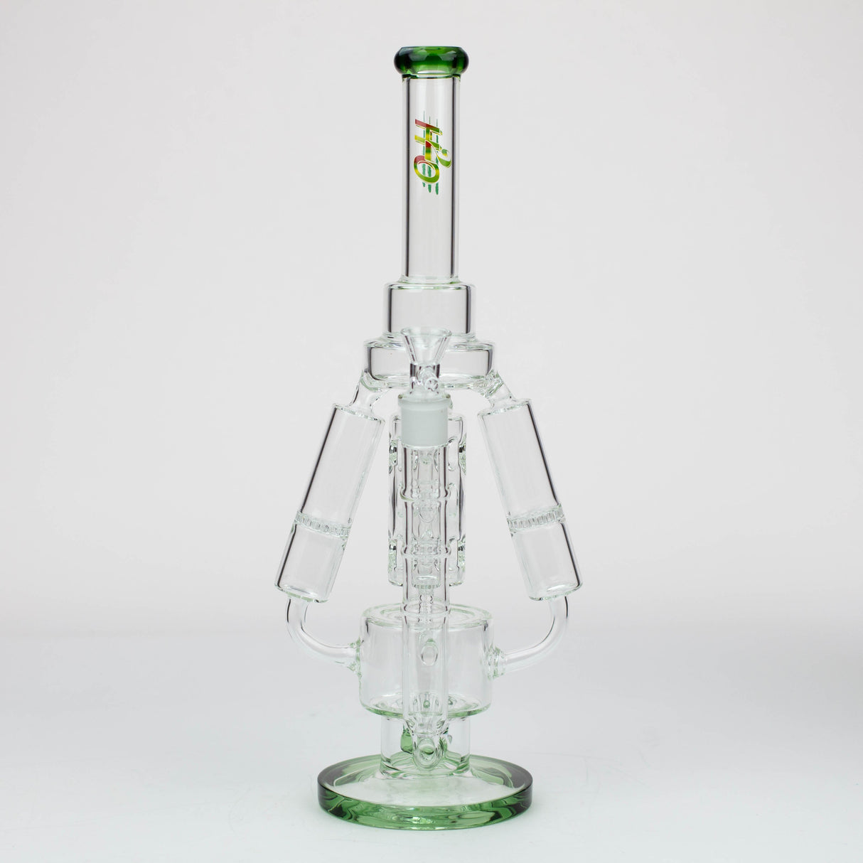 17" H2O Three Honeycomb silnders glass water recycle bong [H2O-25]