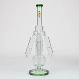 17" H2O Three Honeycomb silnders glass water recycle bong [H2O-25]