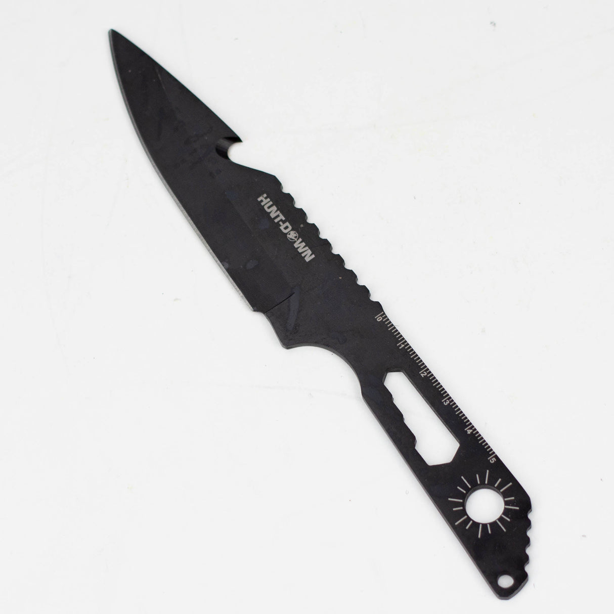 8" Three Piece  Hunt Down Black Throwing Knife Set With Fish Hook  [9569]